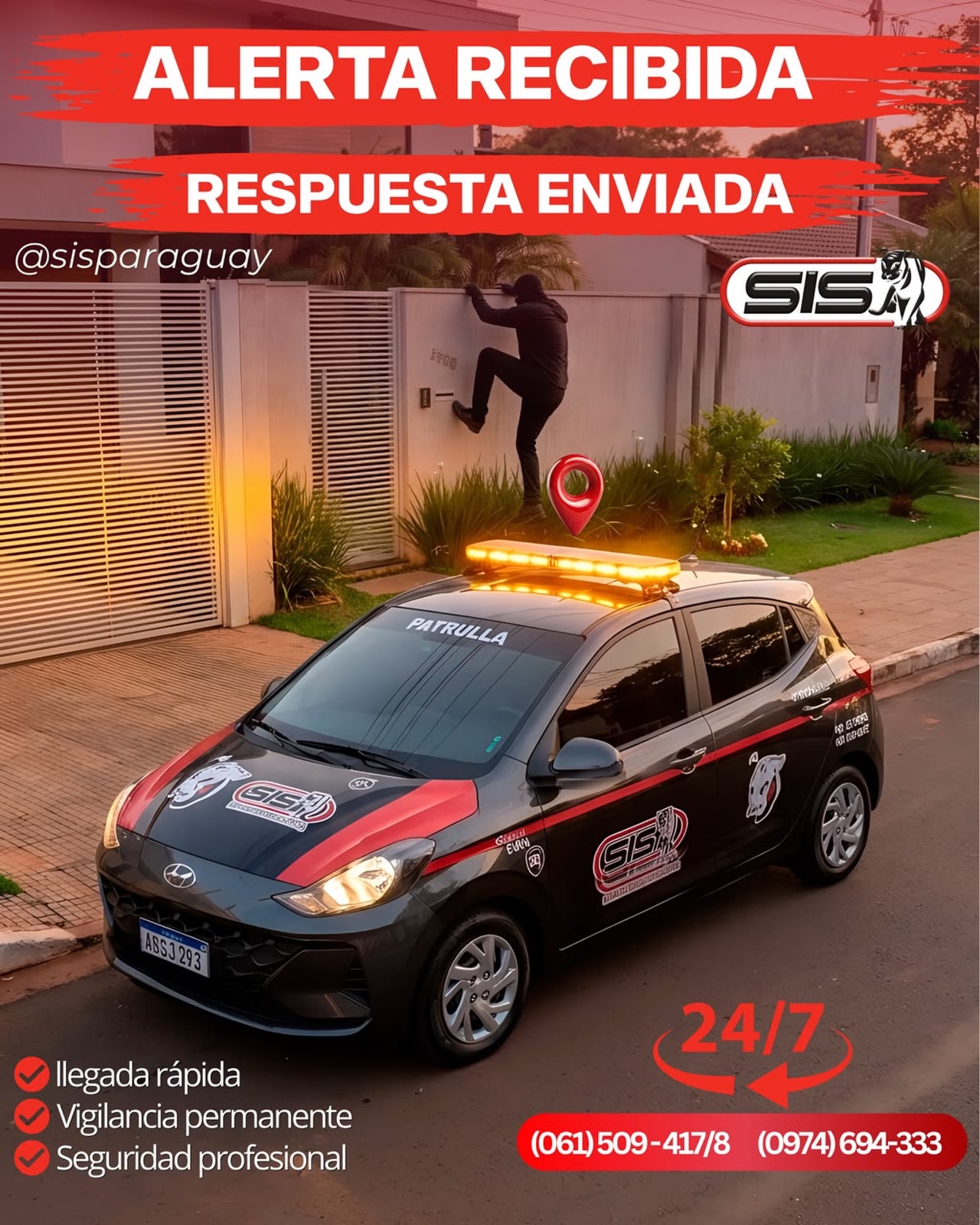 Patrulla SIS en respuesta operativa
